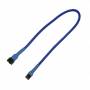 Nanoxia - Kabel 3-Pin Verlngerung, 30 cm, blau