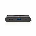 Nedis - USB-Adapter USB 3.1 USB Type-C? USB Type-A / USB Type-C? / 1x HDMI, Schwarz (TCARF240BK)