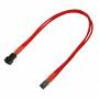 Nanoxia - Kabel 3-Pin Verlngerung, 30 cm, Single, rot