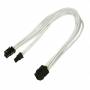 Nanoxia - Kabel PCI-E 6- auf 6+2-Pin, 30 cm, Single, wei