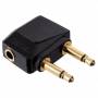 Hama - Hama 00128070 2x 3.5 mm 3.5 mm Black cable interface/gender adapter