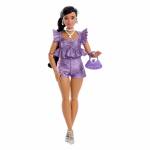 Barbie Deluxe Style - Barbie Dlx Style Black Hair Metallic Purple Top &