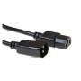 Microconnect - - Spannungsversorgungs-Verlngerungskabel - IEC 60320 C14 zu power IEC 60320 C13 - Wechselstrom 230 V - 1,2m - Schwarz (PE0