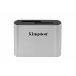 Kingston - Kingston Technology Workflow SD Reader card reader USB 3.2 Gen 1 (3.1 Gen 1) Black, Silver