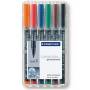 Staedtler - Staedtler 313 WP6 marqueur indlbile Noir, Bleu, Marron, Vert, Orange, Rouge 6 pice(s)