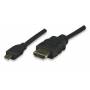Techly - HDMI kabel High Speed mit Ethernet-Micro D 3m schwarz