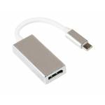 Good Connections - Alcasa GC-M0257 adaptador de cable de vdeo 0,15 m USB Tipo C DisplayPort Plata