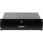 Rockstable - Rockstable 3 HE 19 Abschlie�bare Schublade - Schubladeneinheit - Schwarz - Stahl - 3U - Oval - 48,3 cm (19) (RS19-DR03)