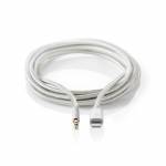 Nedis - CCTB39940AL10. Kabellnge: 1 m, Anschluss 1: Lightning, Anschluss 2: 3.5mm. Kabeldurchmesser: 3 mm. Menge pro Packung: 1 St