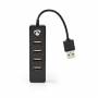 Nedis - UHUBU2420BK Schnittstellen-Hub USB 2.0 480 Mbit/s Schwarz (UHUBU2420BK)