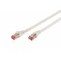 Digitus Professional - DIGITUS Patchkabel Cat6 S/FTP 2xRJ45 1.0m wei Hebelschutz