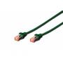 Digitus Professional - DIGITUS Patchkabel Cat6 S/FTP 2xRJ45 5.0m grn Hebelschutz Polybeutel