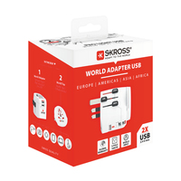 Skross 1302470 Reiseadapter Pro Light Usb (2xa) -world (1302 4