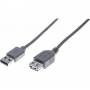 Exertis Connect - USB 2.0 Verlngerungskabel, USB St. A / USB Bu. A, 3.0 m USB-Kabel fr Standardanwendungen (532414)