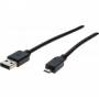 Exertis Connect - Micro USB 2.0 Kabel, USB St. A / USB Micro St. B, 3.0 m Zum Laden und Datentransfer (532457)