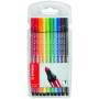 Stabilo Pen 68 Plastic Etui 10 Stuks Assorti - Stabilo Pen 68 Felt-tip Pen - Assorted Colours, Wallet Of 10