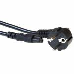 Act - Powercord mains connector CEE7/7 male (angled) - C5 black 7.00 m. Length: 7 m Powercord schuko-c5 blk 7.00m (AK5188)