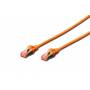 Digitus Professional - DIGITUS Patchkabel Cat6 S/FTP 2xRJ45 1.0m oran Hebelschutz Polybeutel