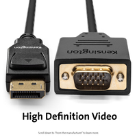 Kensington Adapterkabel Displayport 1.2(m) Auf Vga(m), Passiv 4