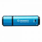 Kingston - Kingston Technology IronKey VP50 USB flash drive 32 GB USB Type-C 3.2 Gen 1 (3.1 Gen 1) Black, Blue