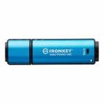 Kingston - Kingston Technology IronKey VP50 USB flash drive 16 GB USB Type-C 3.2 Gen 1 (3.1 Gen 1) Black, Blue