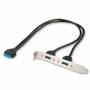 Lindy - LINDY Slotblech USB 3.0 Adapter 2xUSB 3.0 Typ A an 20 pol.