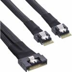 Inline - Slim SAS Kabel SFF-8654 8i zu 2x 4i 0.5m - Kabel - 0,5 m (27649A)