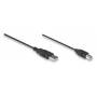 Manhattan - MANHATTAN USB Kabel A -> B St/St 1.80m schwarz
