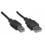 Manhattan - MANHATTAN USB Kabel A -> B St/St 5.00m schwarz