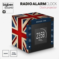 Radio Clock Projection Uk Flag 5