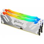 Kingston Fury - DIMM 64 GB DDR5-6400 (2x 32 GB) Dual-Kit (wei, KF564C32RWAK2-64, Renegade RGB XMP, INTEL XMP)