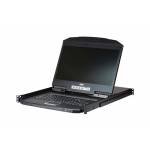 Aten - CL3108NX - KVM-Konsole - PS/2, USB - 47cm (18.5) - Rack - einbauf�hig - 1366 x 768 - 250 cd/m� - 1000:1 - 5 ms - VGA - 1U 