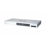 Cisco - Business 220 Series CBS220-24T-4G - Switch - Smart - 24 x 10/100/1000 + 4 x Gigabit SFP (Uplink) - an Rack montierbar
