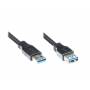 Good Connections - - USB 3.0 Verlngerungskabel - USB Typ A (M) - USB Typ B (W) - 3 m - Schwarz