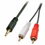 Lindy - Lindy 35687 20m 2 x RCA 3.5mm Black audio cable