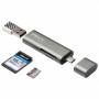 Pny Electronics - Kartenleser - 3 in 1 (SD, microSD, SDHC, microSDHC, SDXC, microSDXC)