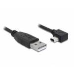 Delock - - USB-Kabel - USB (M) bis Mini-USB, Typ B (M) - 1,0m - rechts-gewinkelter Stecker (82681)
