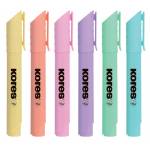 Kores - TM36060 Marker 6 Stck(e) Meiel Hellblau - Hellgrn - Hellorange - Hellrosa - Violett - Gelb (TM36060)
