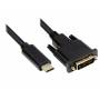 Good Connections - Adapterkabel USB-C an DVI 24+1 schw. 2m