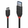 Lindy 36915 Nicht Kategorisiert (36915) - USB 3.2 Gen 2 Kabel Black Line, USB-A Stecker > USB-C Stecker