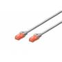Digitus - DIGITUS Patchkabel Cat6 U/UTP 2xRJ45 1.0m grau Hebelschutz Polybeutel