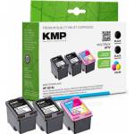 Kmp Tinte Ersetzt Hp 301xl Kompatibel Schwarz, Cyan, Magenta - KMP Patrone HP HP301XL CH563EE Multipack BK/C/Y/M remanufactured [EURO-Version]