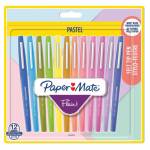 Papermate - PAPER MATE Faserschreiber Flair 12er PASTELL M 0.7 mm Blister