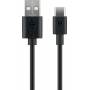 Wentronic - goobay - USB-Kabel - USB-C (M) umkehrbar bis USB (M) - USB2.0 3 A - 10cm - Schwarz (38675)