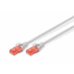 Digitus - DIGITUS Patchkabel Cat6 U/UTP 2xRJ45 0.25m grau Hebelschutz