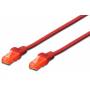 Digitus - DIGITUS CAT 6 U/UTP Patchkabel - LSZH, 10m, rot