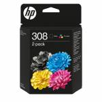 Hp - HP 308 Schwarz+dreifarbig Tintenpatrone [EURO-Version]