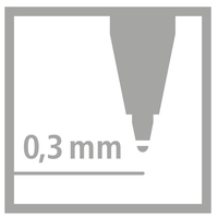 Stabilo Easy Pen - Blue Ink Fine 0.3mm - 9 X Refills 3