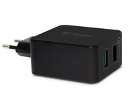 Fantec - FANTEC QC3-A21 - Netzteil - 30 Watt - Quick Charge 3.0 - 2 Ausgabeanschlussstellen (USB Type A (power only)) (1950)