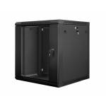 Lanberg - Rack Wandschrank 19 12U/600X600 Glastr schwarz